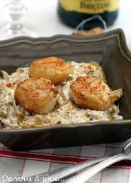 De Vous A Moi Coquilles St Jacques Creme D Endives Au Cidre Recettes De Cuisine Cuisine Poisson Recette De Plat