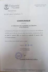 L'université de yaoundé i offre à l'étudiant la possibilité de payer uniquement les frais d'examen, d'admission et de scolarité dans les agences express union et uba à travers le pays. English Department Universite De Lome Lome Togo Facebook