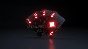 Doom blade, hero's downfall, dreadbore, anger, devour flesh, maybe even lightning strike and the destroy monocolored creature card. Four Playing Cards Stack With Futuristic Neon Lights Isolated On The Black Background 3d Illustration Stock Illustration Illustration Of Isolated Diamonds 143232689