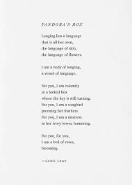 Pandora S Box Boxing Quotes Lang Leav Descriptive Words
