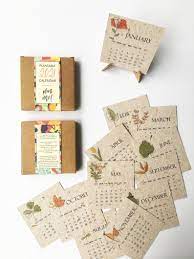 Seed Paper Plantable Calendar 2022 Handmade Recycled Biodegradable Eco Paper With Seeds Christmas Gift Present Idea Seed Paper Calendar Design Diy Calendar