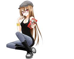 Wallpaper kimono brown hair anime girl smiling smiling. Hoodie Anime Girl Brown Hair Brown Eyes Glasses Novocom Top