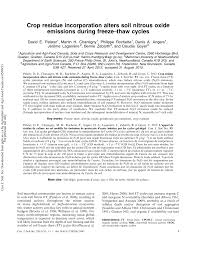 Последние твиты от philippe henry (@phh_henry). Pdf Crop Residue Incorporation Alters Soil Nitrous Oxide Emissions During Freeze Thaw Cycles