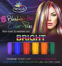 Get the best deal for chalk blue hair color creams from the largest online selection at ebay.com. Amazon Com Nevayah Hair Chalk Temporary Hair Multicolor Dye Pens Light Purple Medium Blue Red Yellow Orange Dark Green 6 Pens Beauty
