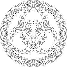 A humorous and relaxing adult coloring book with mandala designs and undead monsters read pdf file online. Biohazard Knot For Zombie Lovers Coloring Page Celtic Coloring Celtic Designs Coloring Pages