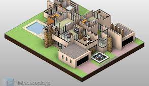 Upon entering the house from the main door, you will see the living room. 4 Bedroom Modern House Plans Modern House Designs Nethouseplansnethouseplans