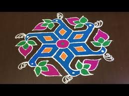 Beautiful Peacock Rangoli Kolam Designs For Sankranti With 15 To 8 Dots Youtube Colorful Rangoli Designs Rangoli With Dots Rangoli Border Designs