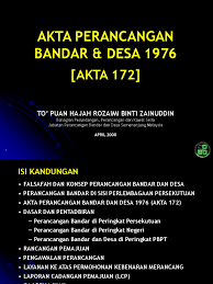 18 mac 1976 25 mac 1976 lihat lampiran pertama : Akta Perancangan Bdr