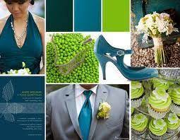 Teal and lime green are analogous colors. Images Simply Couture Weddings Teal Wedding Colors Lime Green Weddings Teal Wedding