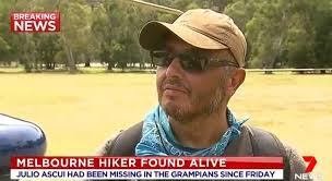Victorian hiker Julio 'Lester' Ascui found after five day search in the  Grampians