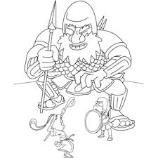 Stones as david used against goliath. David And Goliath Coloring Page