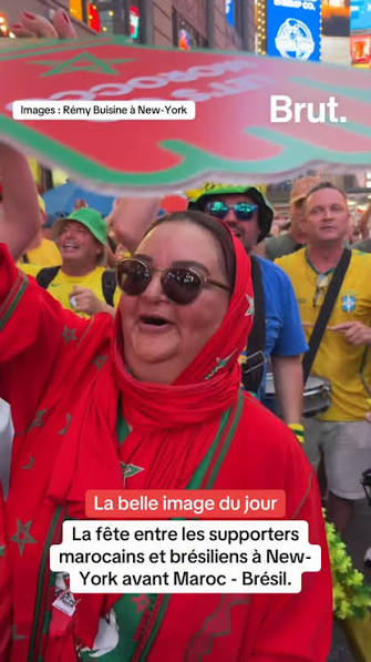 La fête entre les supporters marocains et brésiliens à New-, York avant  Maroc - Brésil. Brut est présent sur place pour vous faire vivre cette  Coupe du Monde. Images @remybuisine | Brut | Facebook