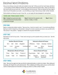 Graphs and formulas are used to. Decimal Word Problems Lesson Plan Clarendon Learning