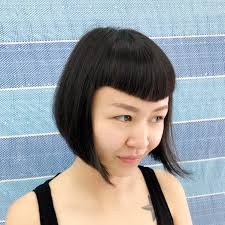 S P O C K 🖖🏻 I n v e r t e d B O B Cut & Style : @glenhew Model :  @pheroxia . . . #spock #fringebangs #shortbangs #bobhair #shorthair  #haircut #nekderx #nekderxacademy @ Nekderx Hair Academy