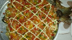 Receita De Peixe Assado Com Vinagrete E Requeijao Enviada Por Reijane Rodrigues Milani Tudogostoso