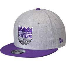 Sacramento Kings New Era 2 Tone 9fifty Adjustable Snapback Hat Heathered Gray Purple Sacramento Kings Snapback Hats New Era