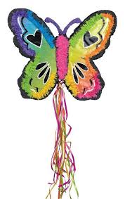 Neon Butterfly Pull Pinata Butterfly Theme Party Butterfly Birthday Party Pool Party Supplies