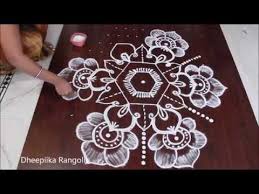 Simple Rangoli Design With 13x7 Dots Easy Kolam Design Easy Muggulu Designs With Dots Youtube Simple Rangoli Easy Rangoli Designs Rangoli Designs