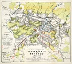 With the symbols in the upper left corner you can zoom in or out of the map of saarbrücken. 1873 Photolithographed Map Saarbrucken Forbach Franco Prussian War Bat Map Saarbrucken War