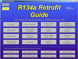 R134a A C Refrigerant Retrofit Guide Software