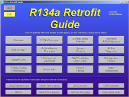 r134a a c refrigerant retrofit guide software