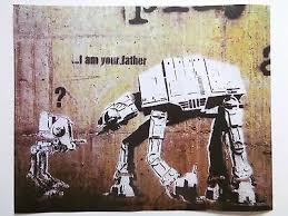 This print is available in small and oversized formats, perfect for decorating. Poster Print Banksy Star Wars I Am Your Father A3 A4 Kunst Com Antiquitaten Kunst