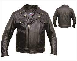 Mens Vented Buffalo Leather Motorcycle Jacket Mens Black Tops Motorcycle Jacket Leather Motorcycle Jacket