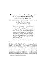 Latino deep tissue massage 8. Pdf A Comparison Of The Effects Of Deep Tissue Massage And Therapeutic Massage On Chronic Low Back Pain
