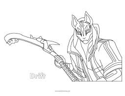 Take a break between games and get creative while painting beautiful images. Fortnite Drift Coloring Page Super Fun Coloring