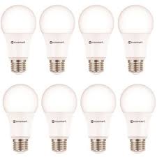 Ecosmart Part B7a19a60wesd14 Ecosmart 60 Watt Equivalent A19 Dimmable Energy Star Led Light Bulb Soft White 8 Pack Led Light Bulbs Home Depot Pro