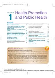 Beyond the fact that mai. Health Promotion And Public Health