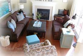 The red and blue introduce more depth and intensity to the light mint. Brown Leather Furniture With Blue Accents Google Search Brown Living Room Brown Living Room Decor Blue Walls Living Room