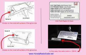 Honda Civic 2003 Honda Civic Radio Code List