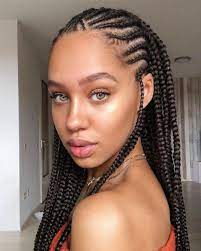 Epingle Par Weave Hairstyles Sur Classic Box Braid Hairstyles Idee Coiffure Cheveux Crepus Coiffure Coiffure Braids