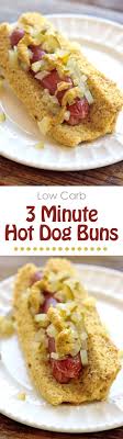 These Low Carb Hot Dog Buns Come Together In 3 Minutes From Start To Finish Enjoy Your Hot Dogs With Low Carb Eating Low Carb Baking Lowest Carb Bread Recipe