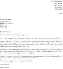 In your letter, reference your most relevant or exceptional qualifications to help employers see why you. Cover Letter Programmer Example Sample Cover Letter