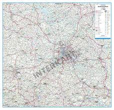 Strassenkarte Brandenburg Berlin 108 X 105cm