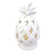 Moonrays 10 6 In Battery Powered Integrated Led White Tabletop Pineapple Outdoor Patio Light 91582 The Home Depot