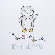 Cute Christmas Penguin Line Drawing Page 1 Line 17qq Com Stay tooned for more free drawing lessons by: cute christmas penguin line drawing