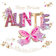 Auntie Birthday Greetings For Aunt Auntie Birthday Handmade Embellished Greeting Card Cards Happy Birthday Aunt Happy Birthday Auntie Happy Birthday Love