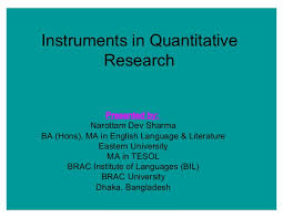 Quantitative Research Instruments