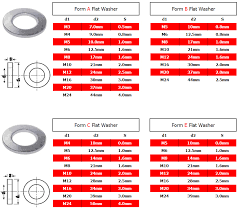 flat washer diameters