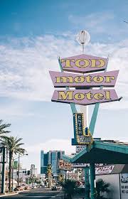 モーテル 看板 かわいい ピンク アメリカ ヤシの木 las vegas ad design photo