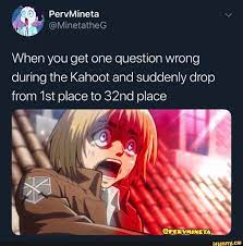 When You Get One Question Wrong During The Kahoot And Suddenly Drop From 1st Place To 32nd Place Ifunny This Or That Questions Memes Get One