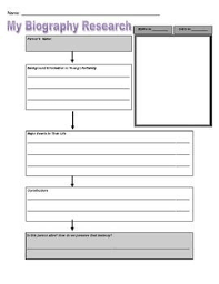 6th Grade Biography Sample For Students Pdf 301 Moved Permanently Graphic Organizers Teaching Writing Homeschool Learning