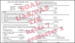 Soal Uas Tik Kelas 7 Semester 1 Dan Kunci Jawaban Teori Dan Soal