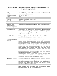 Pedoman penulisan jurnal perpajakan (jejak). Review Jurnal Akuntansi Keuangan