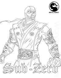 Mortal kombat cyber sub zero. Mortal Kombat Sub Zero Coloring Page Free Printable Coloring Pages For Kids