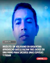 Rolando Minchaca Tarraga (41) es buscado por la justicia argentina tras  escapar de una manera insólita. El boliviano, acusado por abuso sexual,  aprovechó que le faltan tres dedos en la mano derecha