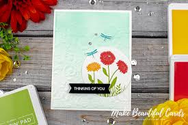 Sponge the middle of each then you glue two together and punch a 1/16 hole in the middle of the third. Stampin Up Field Of Flowers Card Ideas Make Beautiful Cards Card Making Made Easy With Andrea Walford